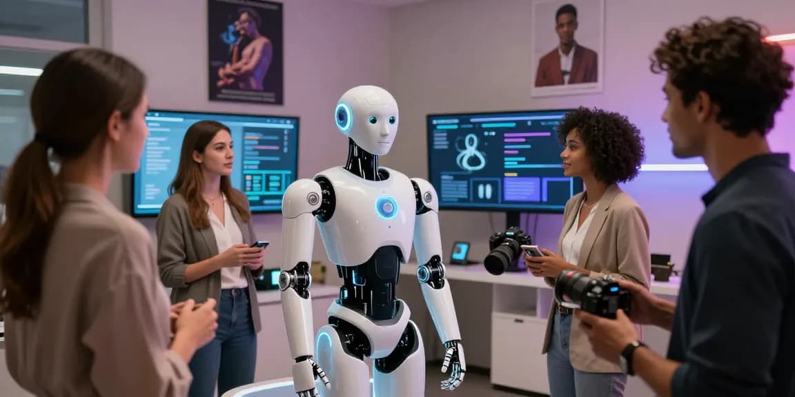 Interactive sex bot demonstration showcasing technology and human interaction.