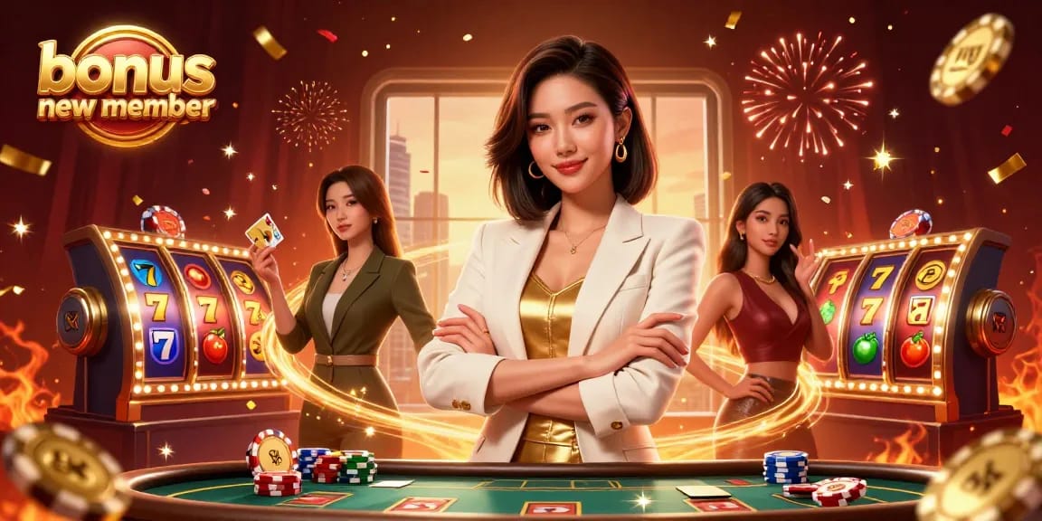 Activate your luck with the bonus new member offers in our vibrant casino illustration.