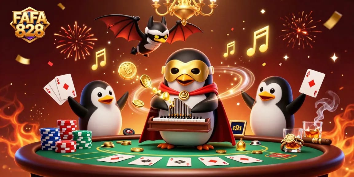 Engage with FAFA 828 through dynamic casino illustration featuring a thrilling poker scene.