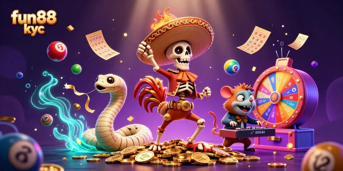 Hình ảnh 3D sống động về giáo sĩ gà với xương vàng và sombrero rực lửa trong một bữa tiệc thưởng fun88 kyc