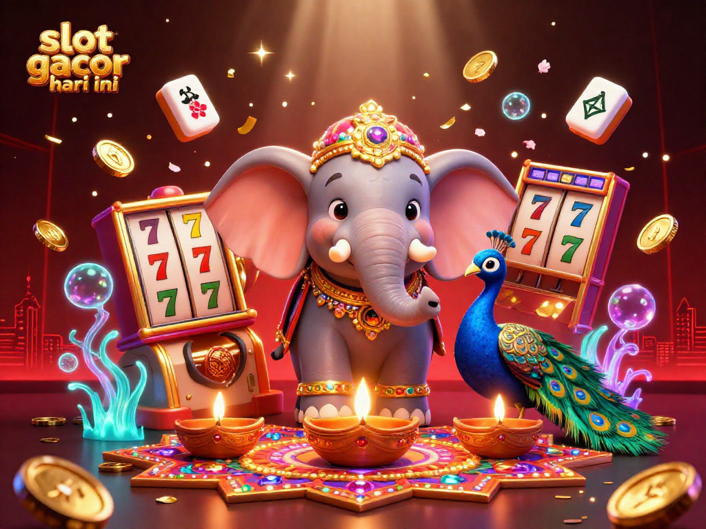 Experience the vibrant energy of slot gacor hari ini with an exciting 3D casino illustration featuring colorful characters and elements.