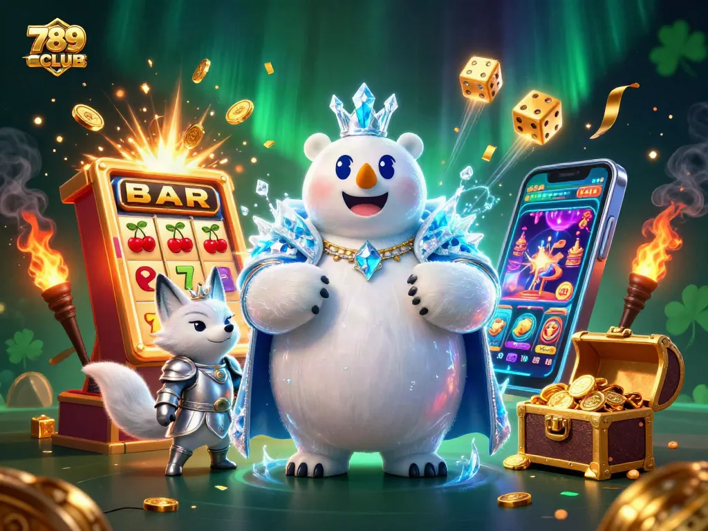 Experience thrilling jackpots at 789CLUB with dynamic slot machines and festive casino elements.
