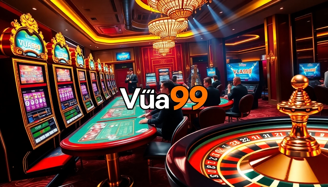 Engage in thrilling online gambling at https://vua99.lat/ with vibrant slot machines and poker tables.