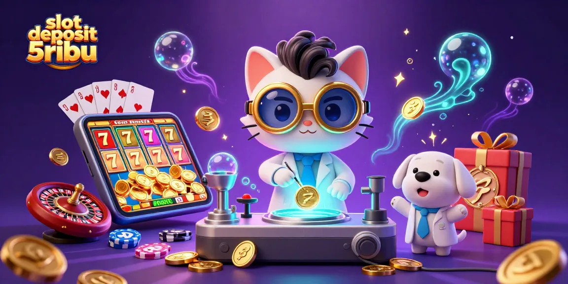 Experience thrilling gameplay with slot deposit 5ribu and dynamic casino elements in this colorful scene.