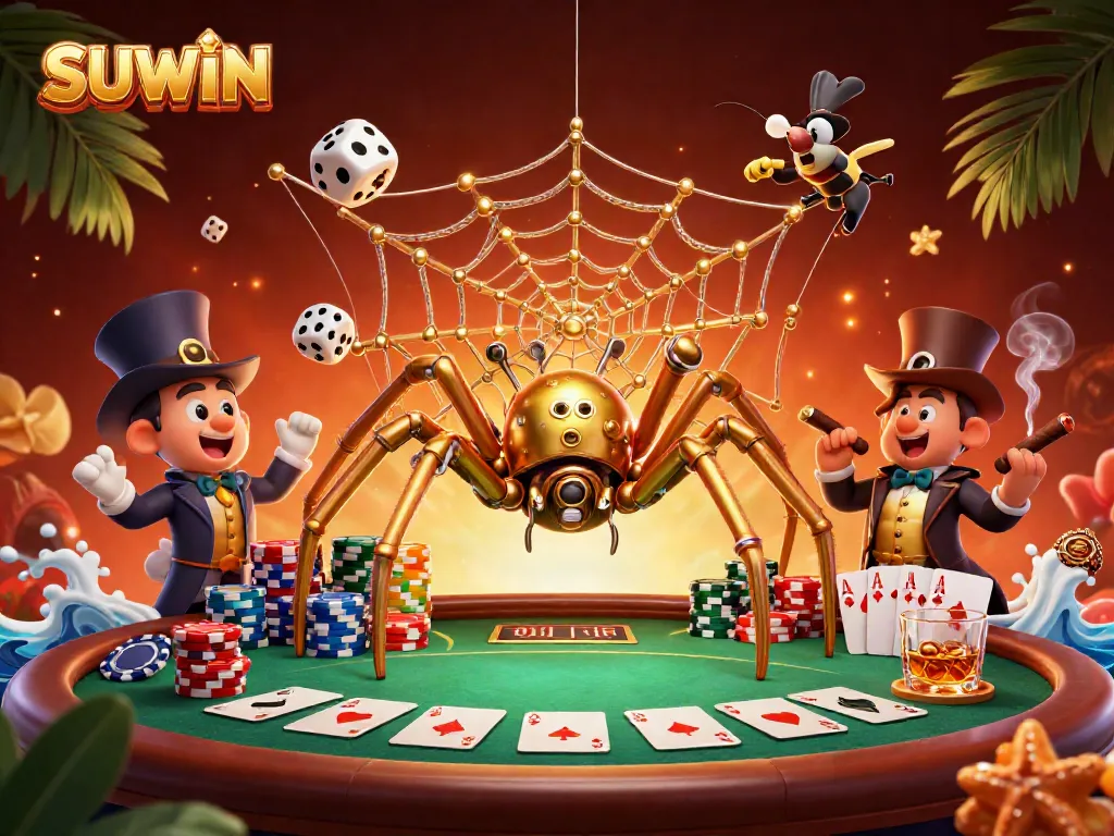 Suwin engages players with thrilling poker experiences featuring vibrant game elements and steampunk characters.