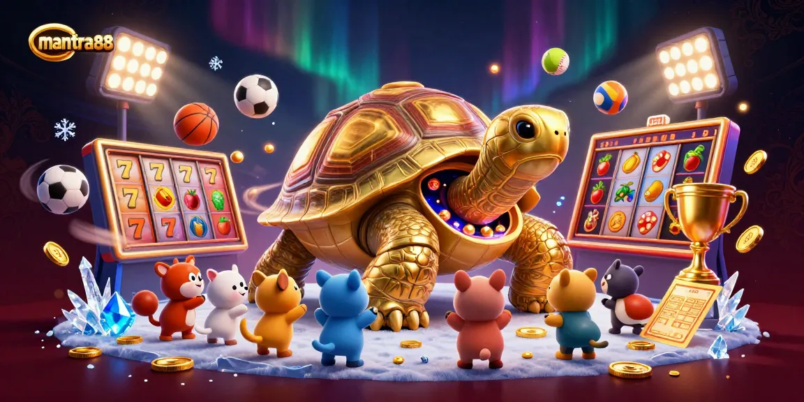 Engage with mantra88's thrilling casino excitement featuring a dynamic golden tortoise pinball machine