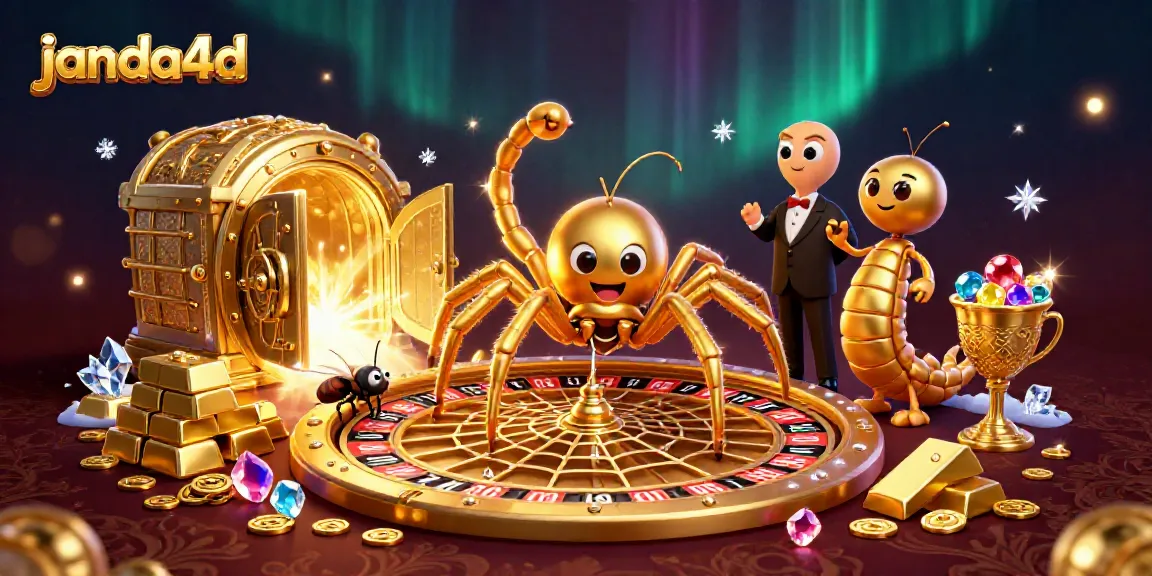 Permainan slot menarik di janda4d dengan laba-laba emas dan raksasa roda roulette