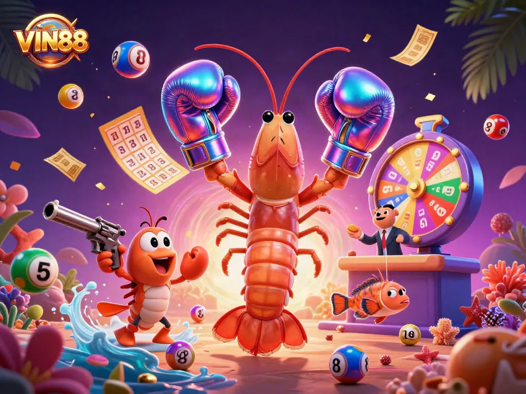 Engage with VIN88's vibrant gaming world, featuring lottery excitement and fun visuals.