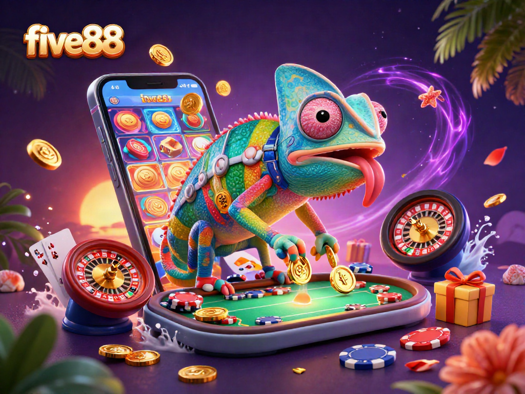 Experience thrilling gaming at five88, with vibrant visuals and engaging casino elements.