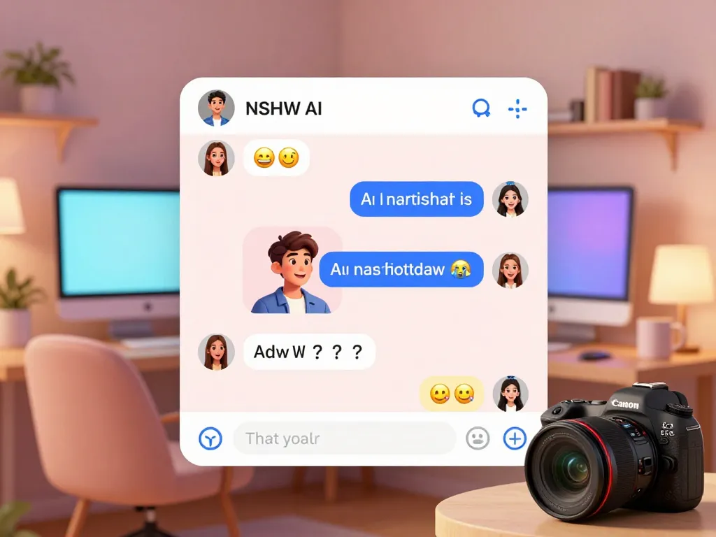 NSFW AI chat interaction on a virtual dating app reflecting playful engagement in a cozy setting.