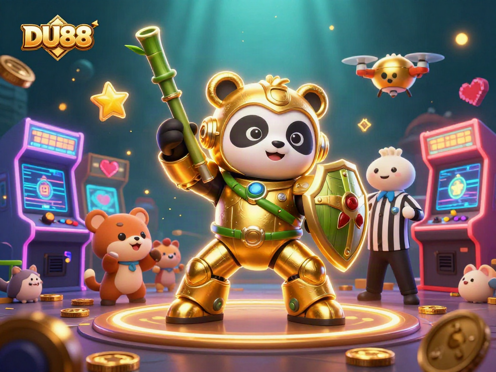 Experience thrilling gameplay at DU88, featuring dynamic 3D gaming elements and vibrant casino visuals.