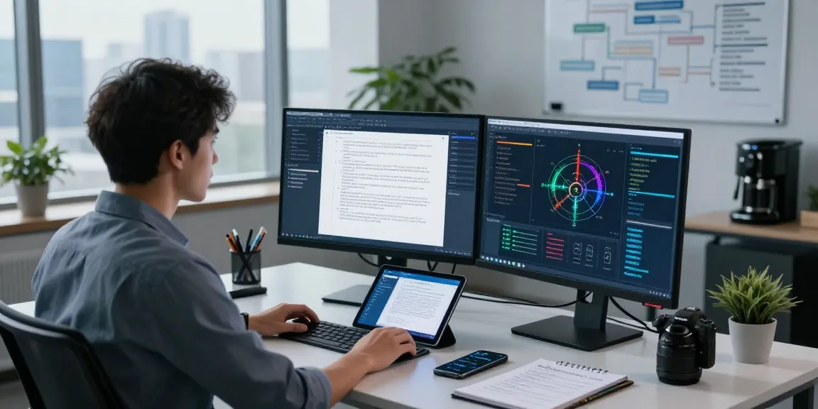 Analyze and detect fraud in PDF documents using advanced AI tools in a modern office.