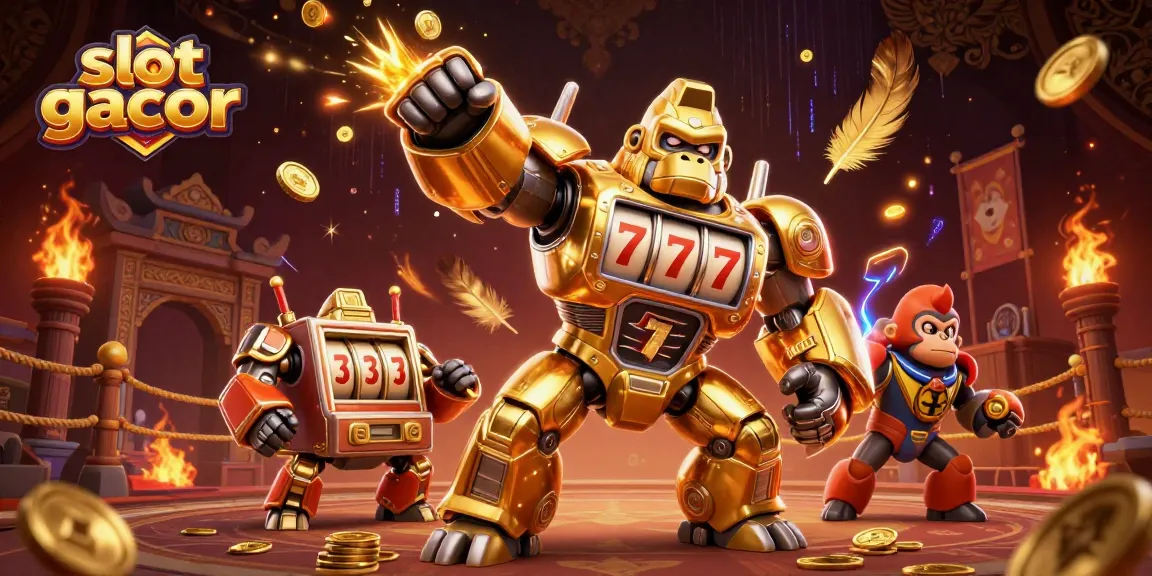 Slot gacor: Bergabunglah dengan gorila emas mekanis yang mengeksplor kisah keberuntungan di dalam kasino.