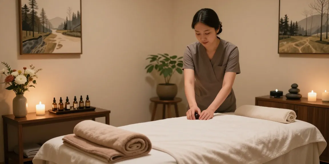 Relaxing massage therapy room for 서울출장마사지 with calming decor and soothing atmosphere.