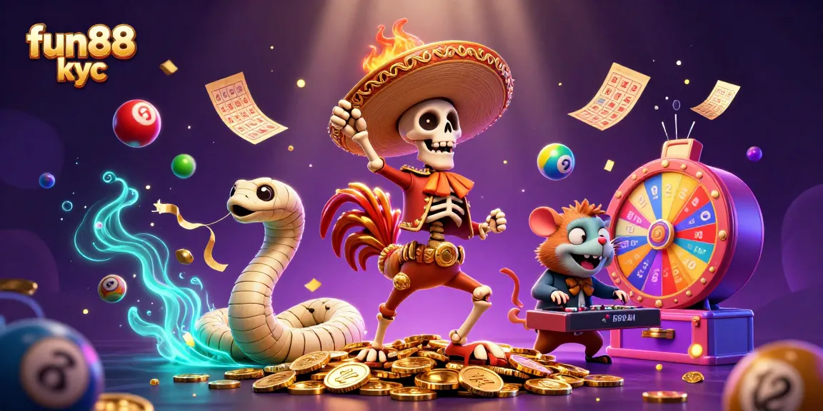Hình ảnh 3D sống động về giáo sĩ gà với xương vàng và sombrero rực lửa trong một bữa tiệc thưởng fun88 kyc