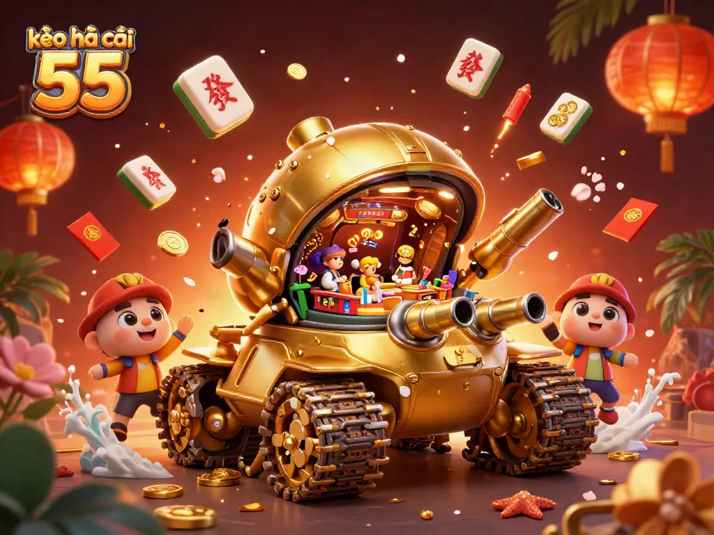 Place bets and have fun with kèo nhà cái 55 in this lively 3D casino scene.