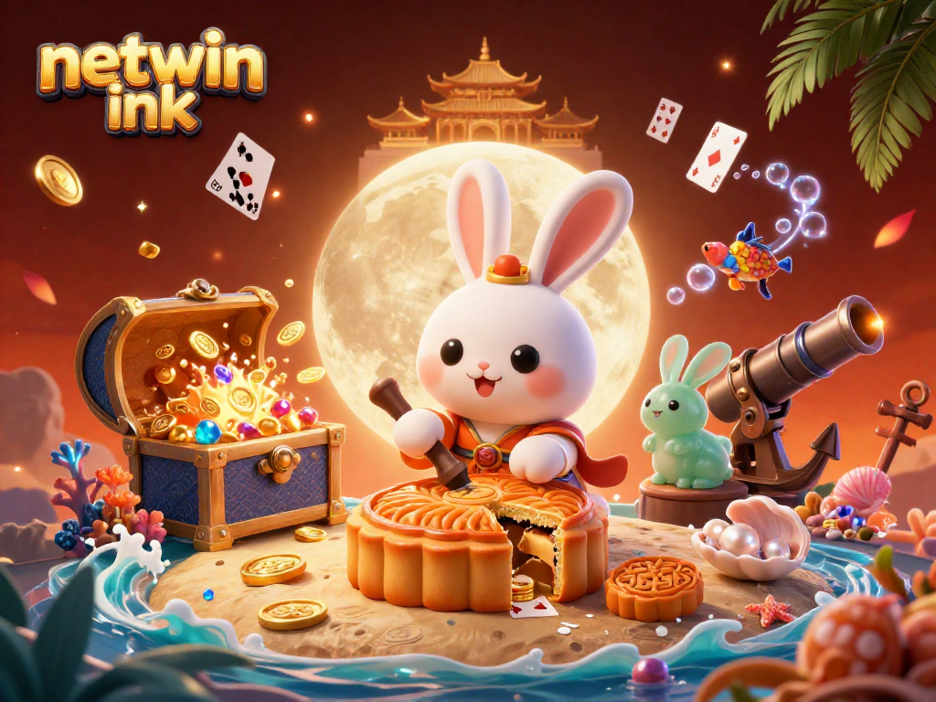 Experience exciting gaming with netwin ink and Chinese folklore elements fused in vibrant 3D illustration.