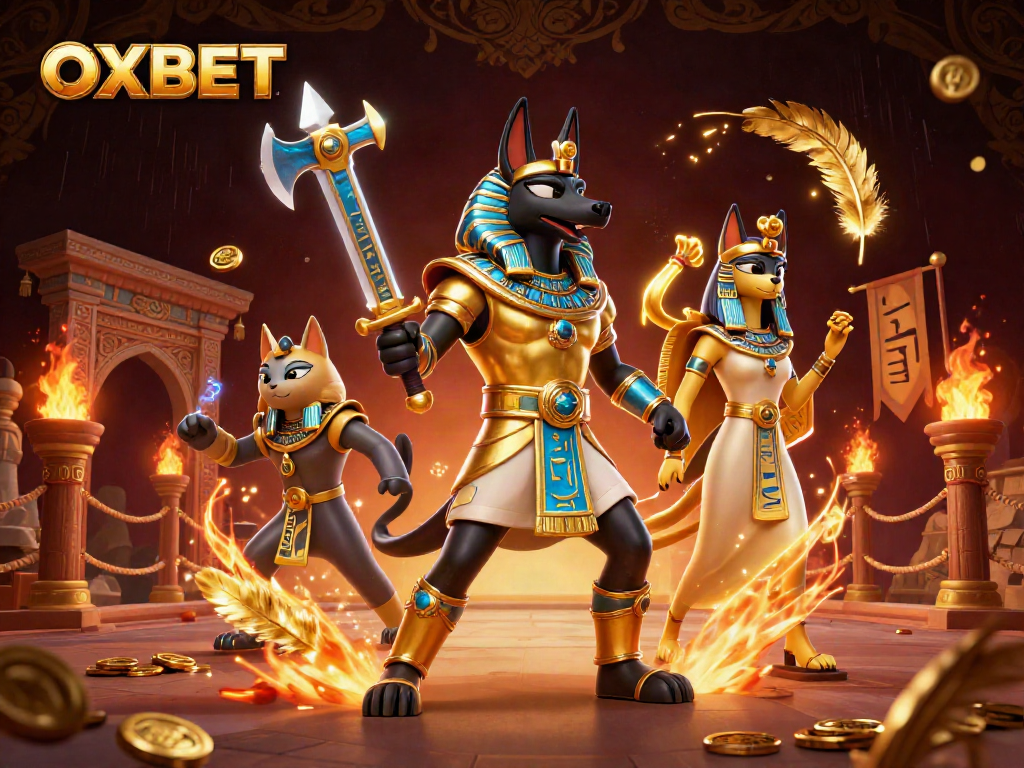 Experience the thrilling world of OXBET with ancient Egyptian themes and dynamic casino elements.