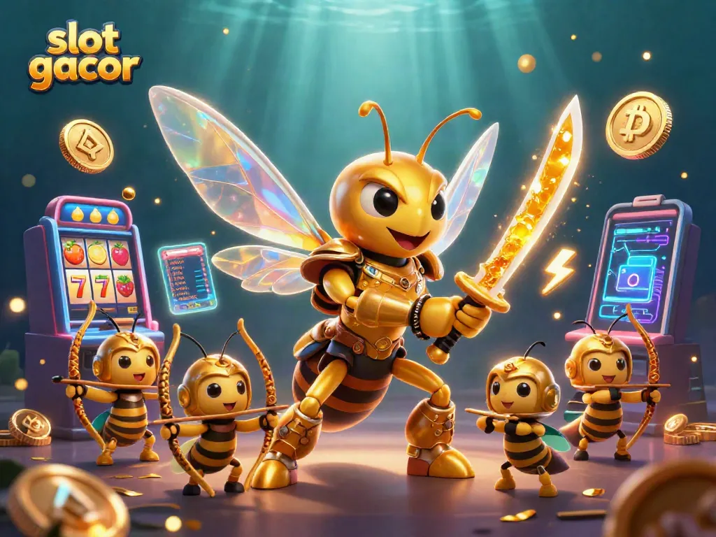 Spin the reels and find slot gacor treasures in a rich, vibrant 3D casino scene!