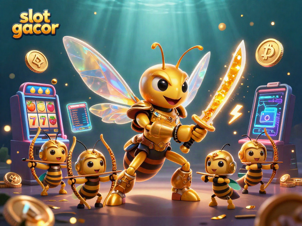 Spin the reels and find slot gacor treasures in a rich, vibrant 3D casino scene!