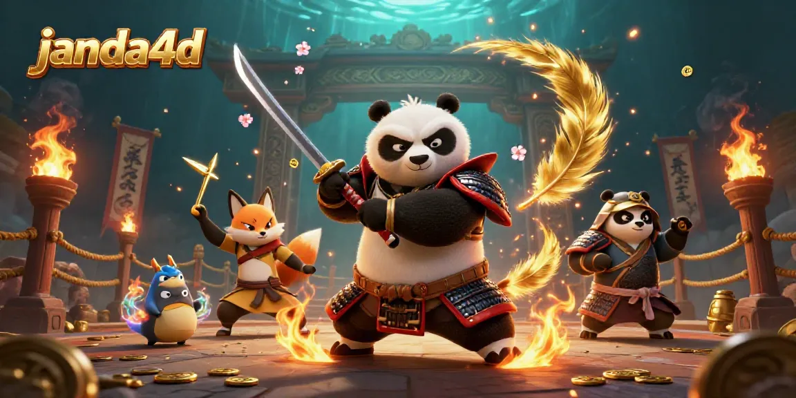 Janda4d menghadirkan dunia permainan kasino dengan panda samurai dan ninja fox dalam adegan yang memukau.