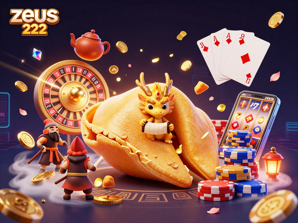 Play big and win with zeus 222 in this vibrant casino-themed scene, featuring stunning visuals.
