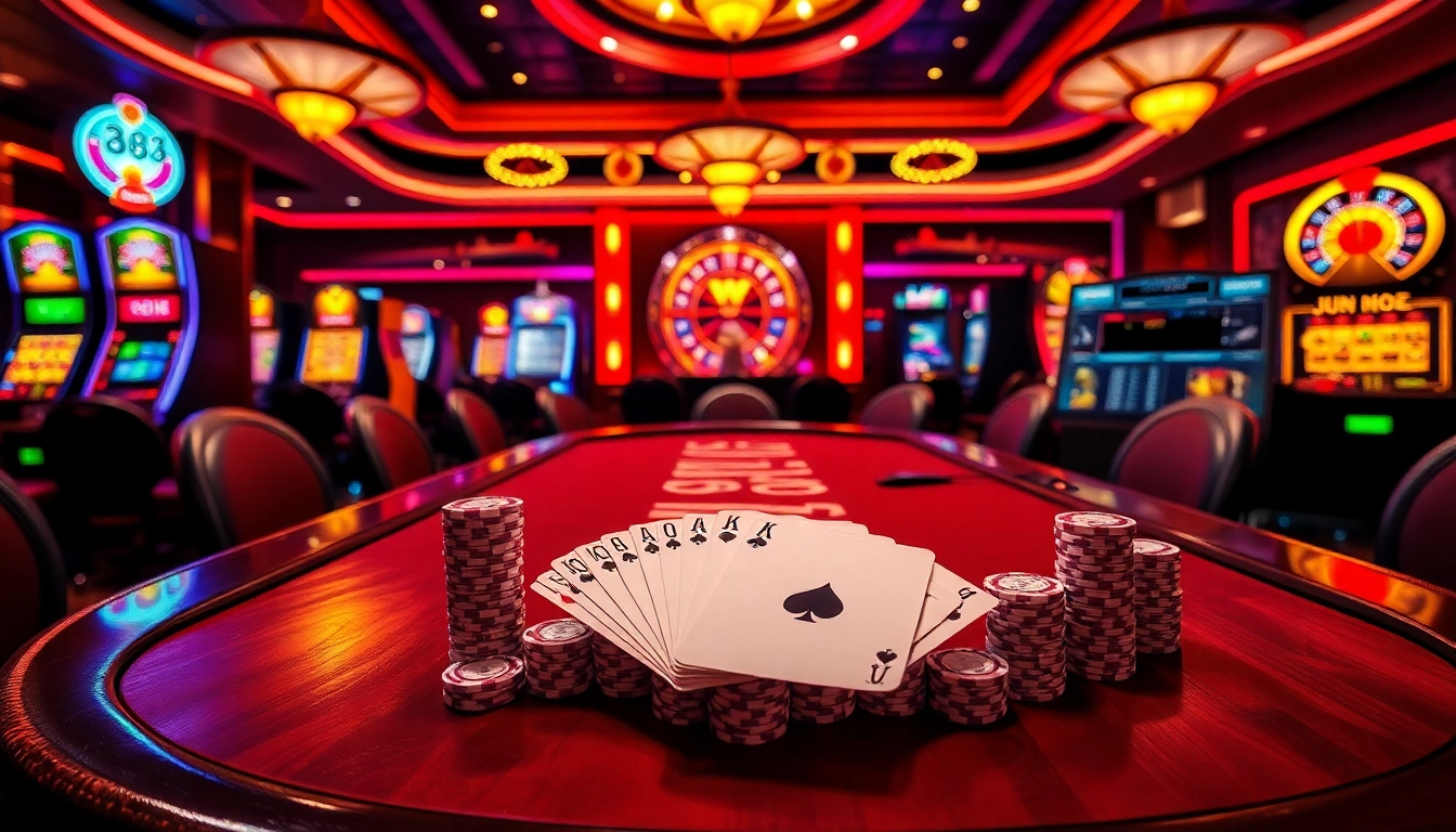 Enjoy an exciting game of poker at Jun 88, with vibrant tables and thrilling betting action.