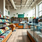 Shop inside a weed store featuring vibrant cannabis product displays and inviting ambiance.