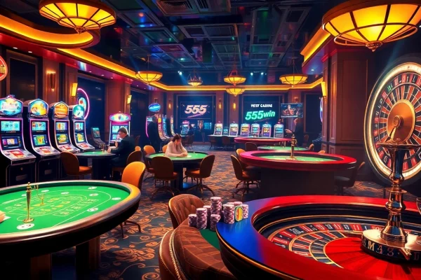 Experience the thrill of 555win with exciting poker games and vibrant casino ambiance.