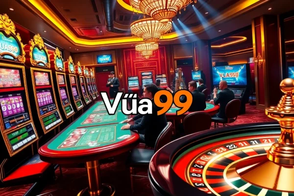 Engage in thrilling online gambling at https://vua99.lat/ with vibrant slot machines and poker tables.