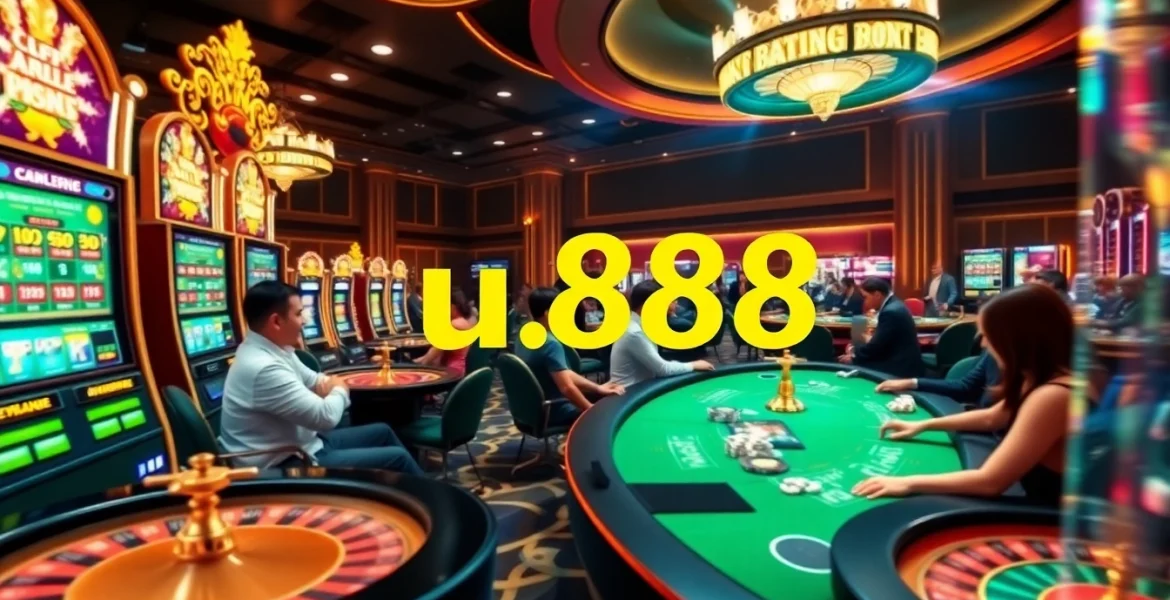 Experience the excitement of u888 online casino with vibrant slot machines and roulette tables.