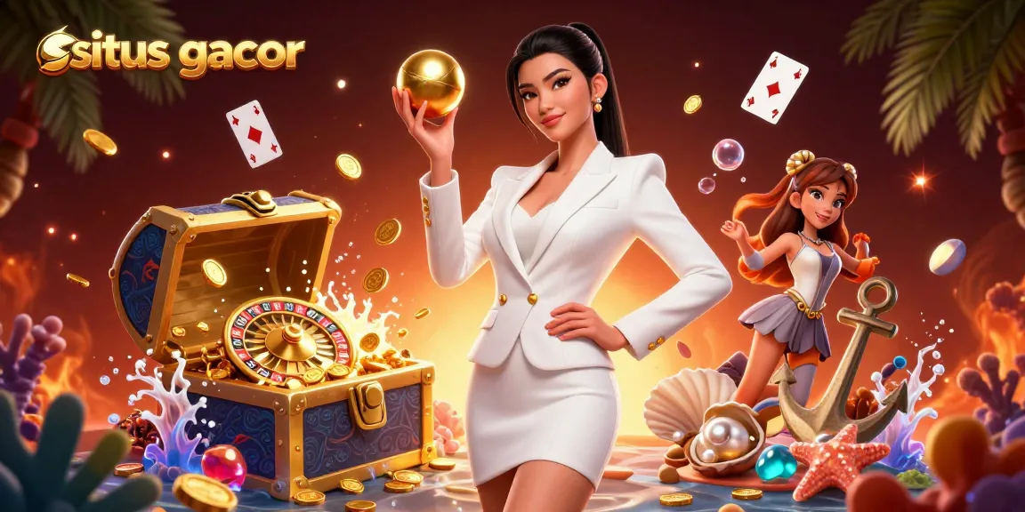 Experience situs gacor with an elegant Asian woman mastering a golden roulette ball in a luxurious casino setting.