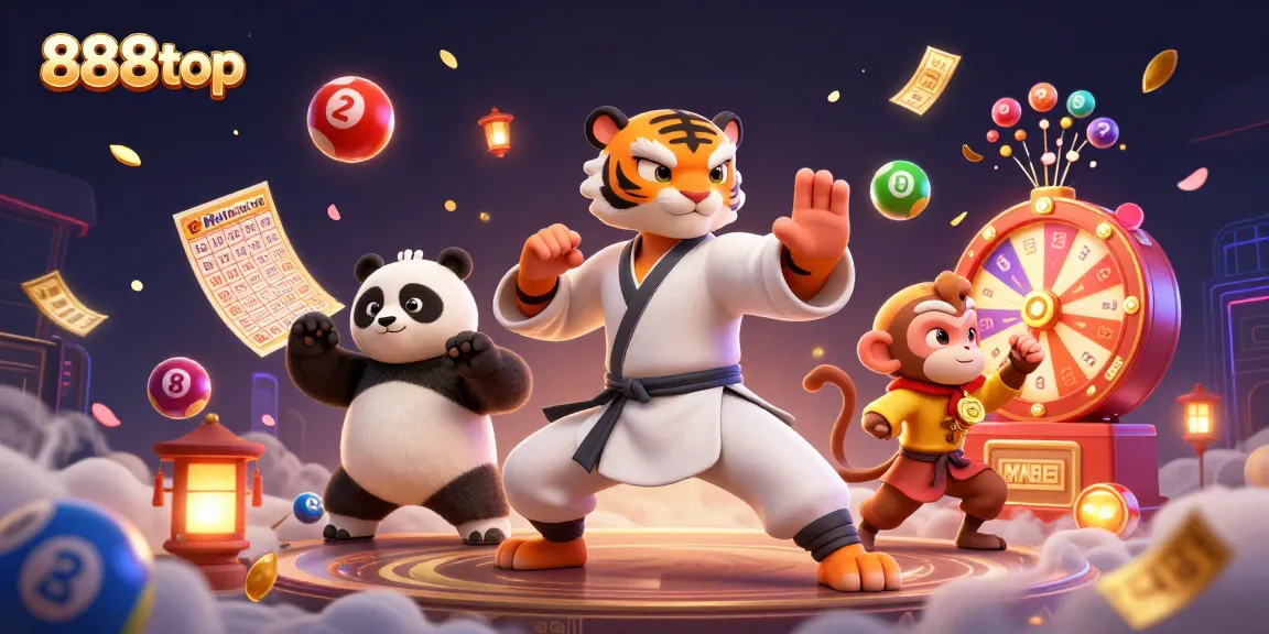 Engage with exciting games at 888top, featuring dynamic lottery elements and vibrant casino visuals.
